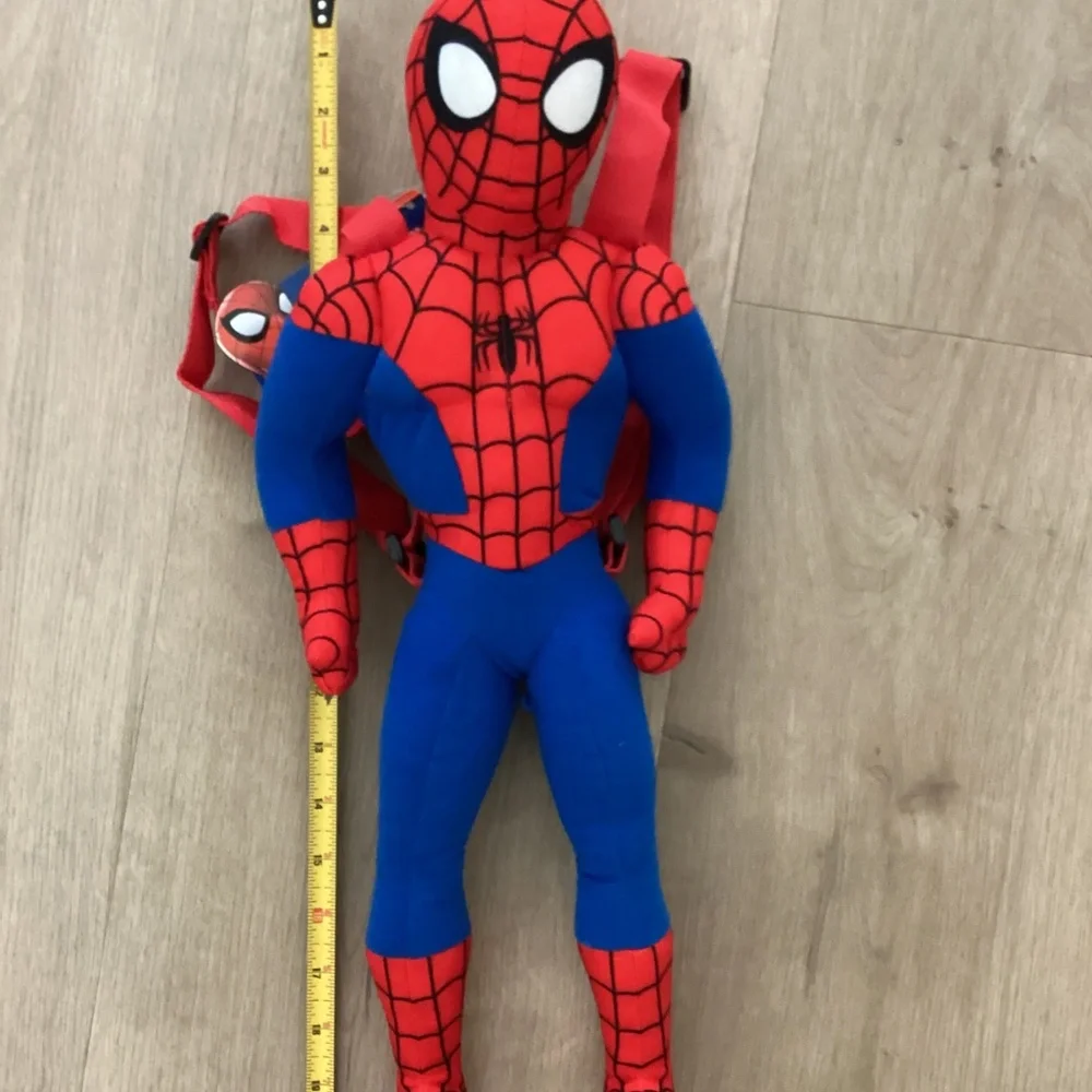 NWT Spider-Man Character Marvel Plush Backpack Toys Red and Blue